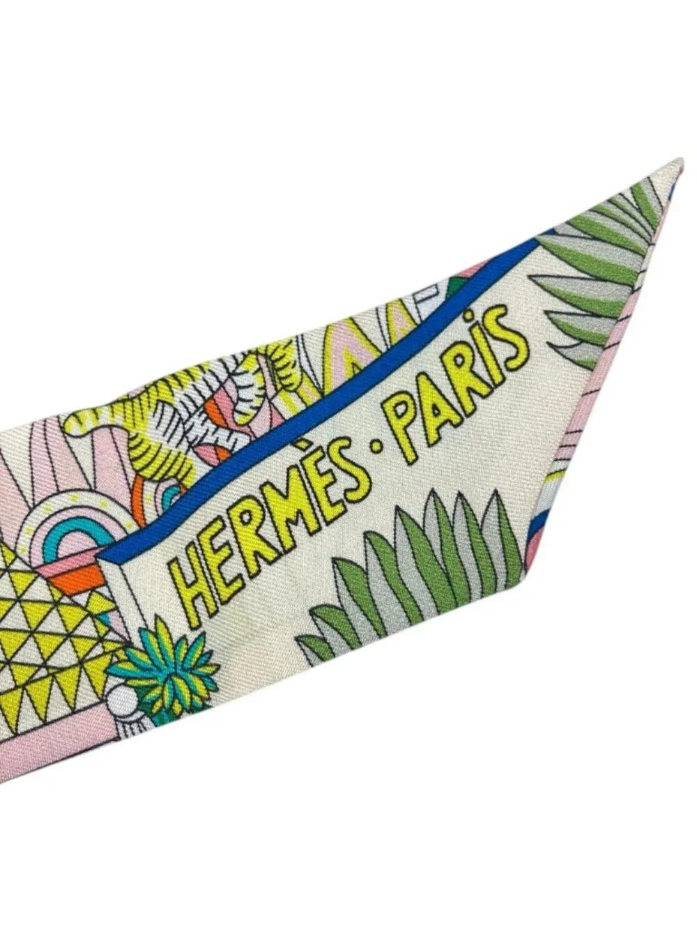 Hermes Animapolis Twilly Ribbon Scarf Multicolor
